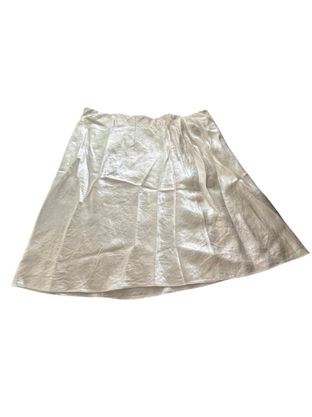 Babaton Champagne Satin A-Line Skirt Size 12 Minimalist Quiet Luxury - Picture 4 of 5